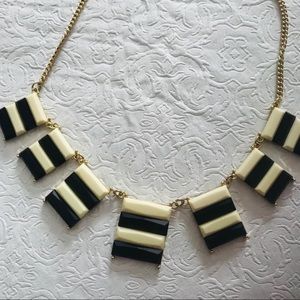 Navy & Cream Necklace